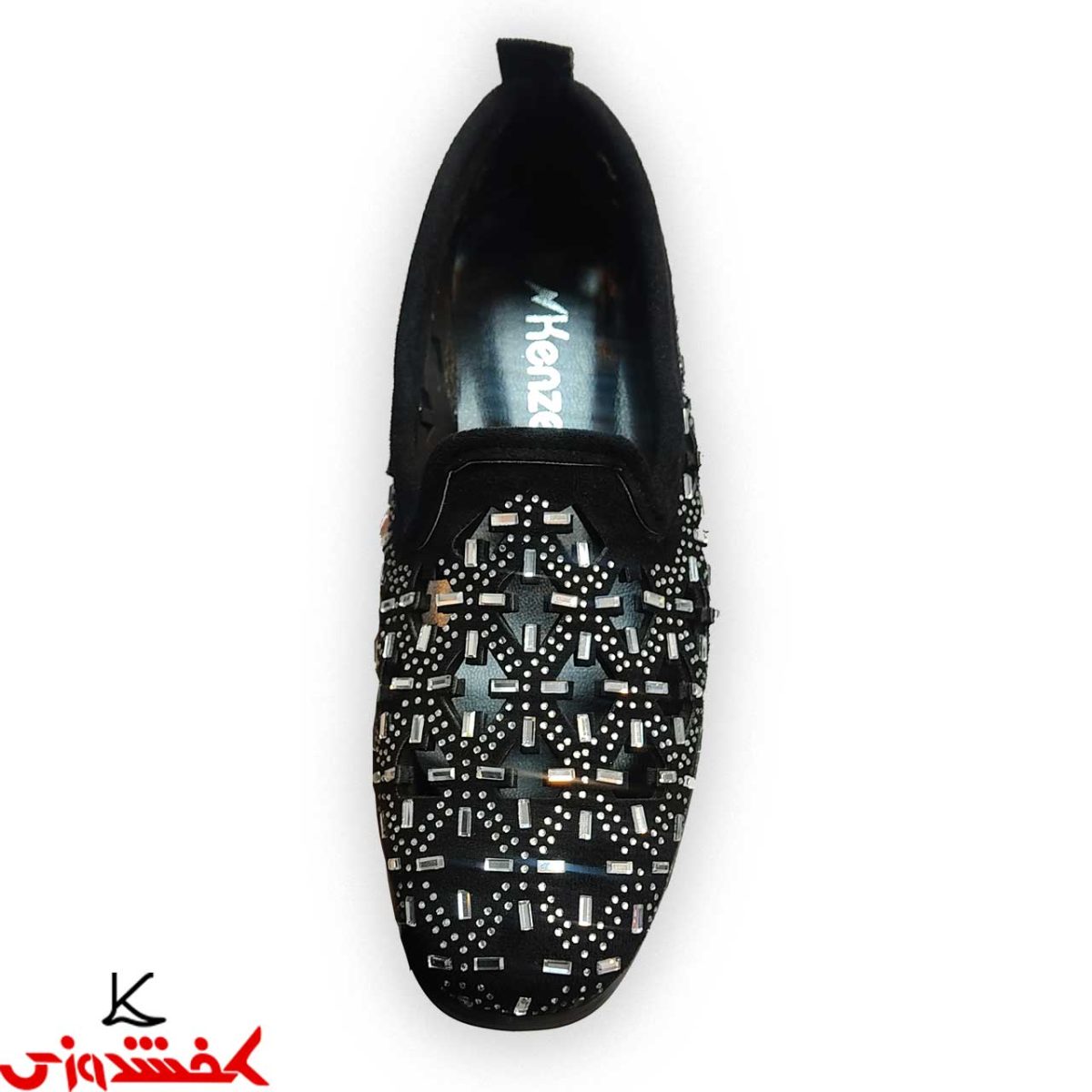 کفش زنانه گیپوری وفاق نگین سفید