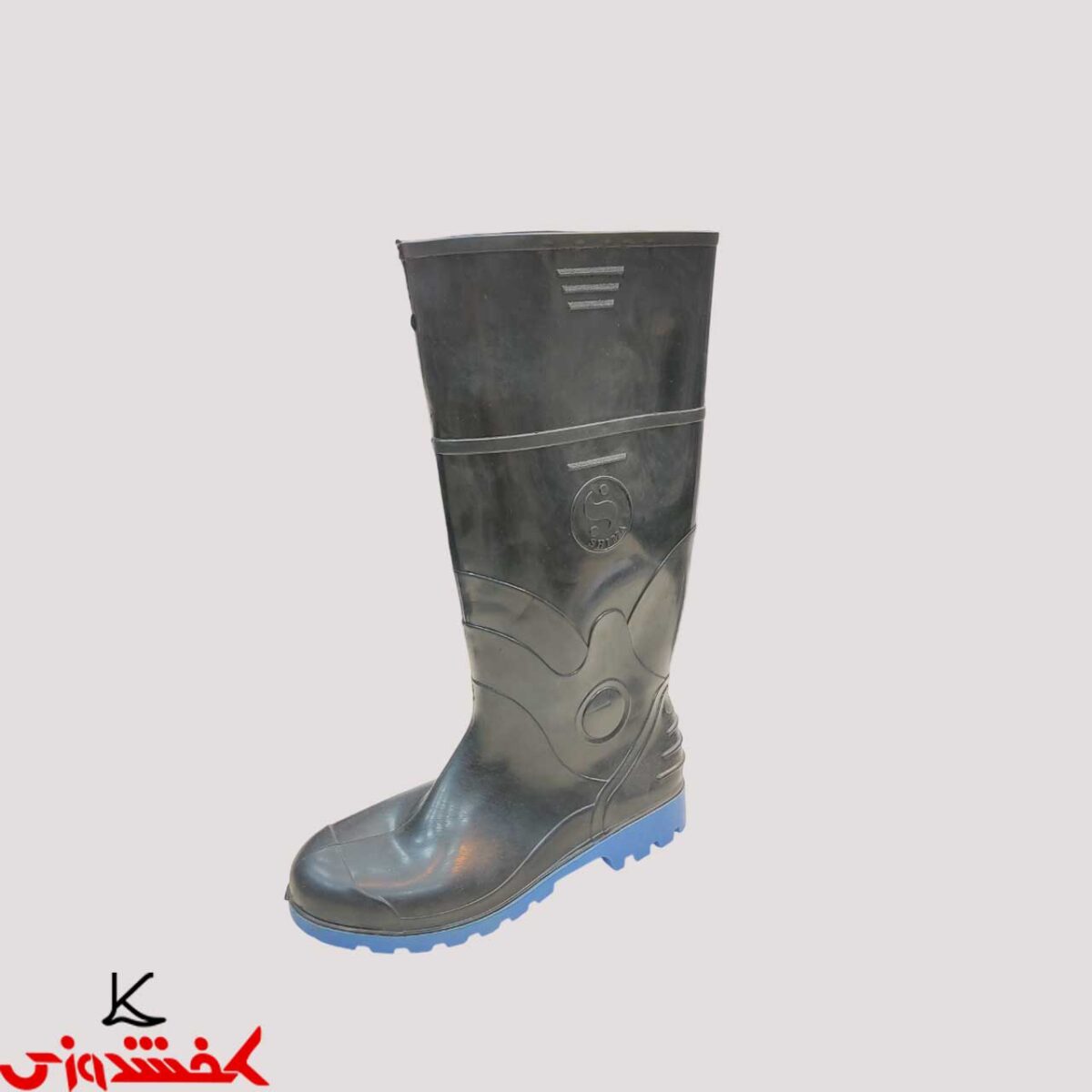 چکمه مردانه نپال مشکی زیره آبی شیما