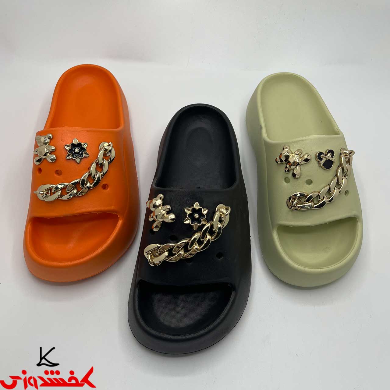 دمپایی زنانه گلدن زیتون دمپایی زنانه گلدن زیتون